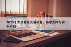 2025十大贵金属交易平台，技术支撑与安全机制