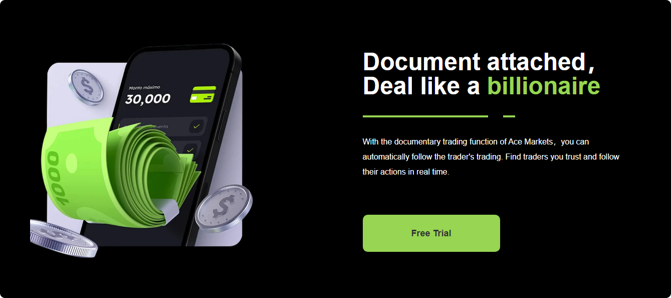 Start small and easily access global trading : Ace Markets helps you begin your investment journey