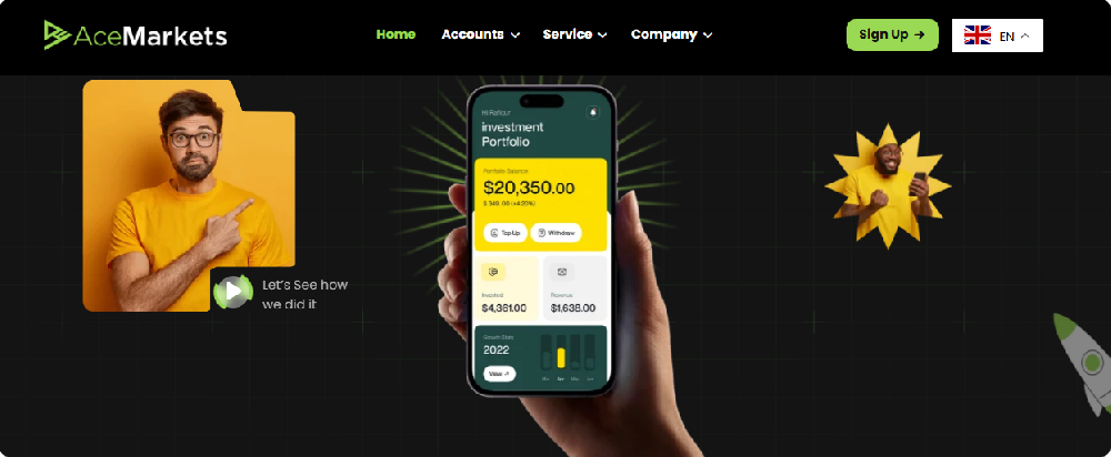 Start small and easily access global trading : Ace Markets helps you begin your investment journey